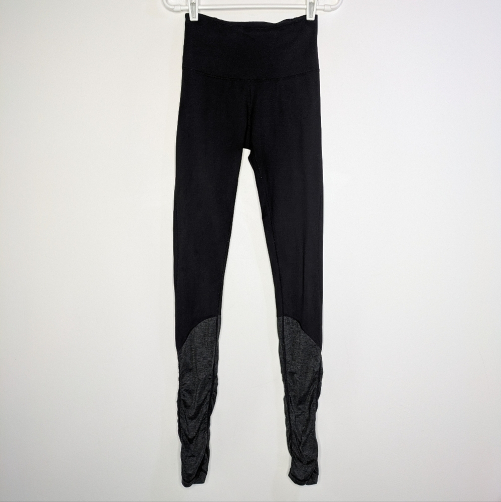 ✨3/$15 Zella Black Grey Long Scrunch Ankle Exercise Workout Athletic Legging XS